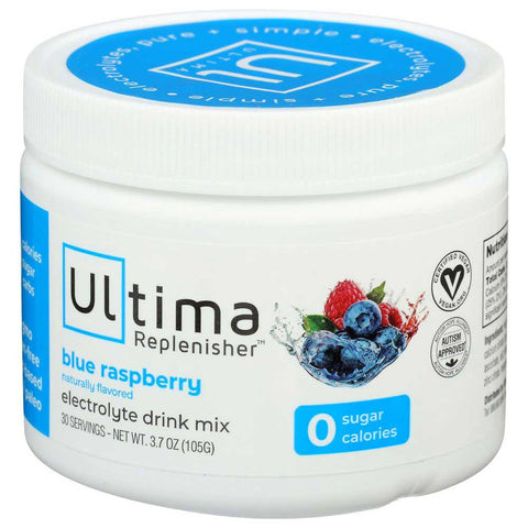 Ultima Replenisher Blue Raspberry Electrolyte Powder Drink Mix, 3.7 Ounce