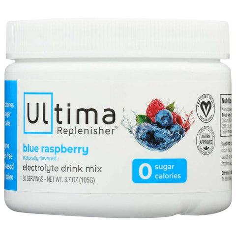 Ultima Replenisher Blue Raspberry Electrolyte Powder Drink Mix, 3.7 Ounce