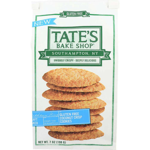 Tates Bake Shop Gluten Free Coconut Crisp Cookie, 7 Ounce -- 12 per case