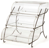 Rosseto Three Tier Bakery Case with Bronze Wire Stand, 15.75 x 21.9 x 19.25 inch