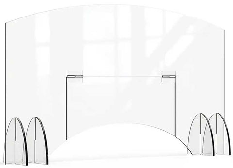 Rosseto Avant Guarde Acrylic Sneeze Guard with Pass Through Door, 48 x 28 inch