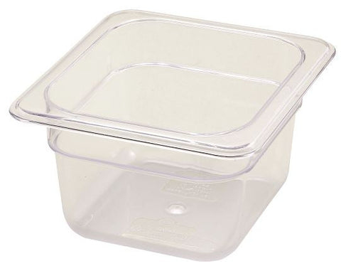 Winco Polyware 1/6 Size Food Pan, 4 inch.