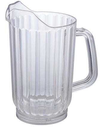 Winco Polycarbonate Clear Water Pitcher, 60 Ounce.