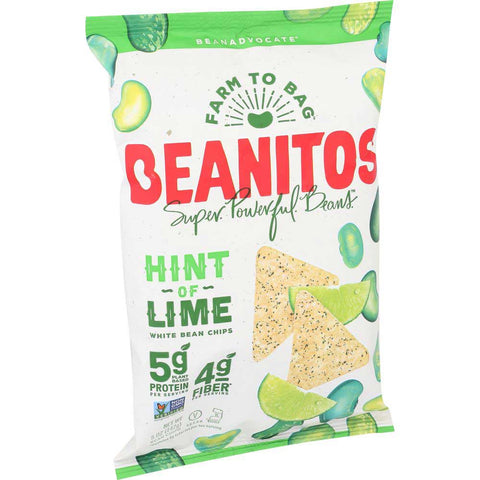 Beanitos Hint of Lime White Bean Chips, 5 Ounce -- 6 per case