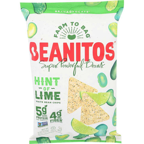 Beanitos Hint of Lime White Bean Chips, 5 Ounce -- 6 per case