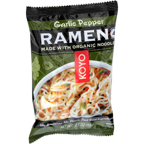 Koyo Foods Garlic Pepper Dry Ramen Noodles, 2.1 Ounce -- 12 per case.