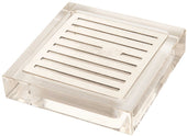 Rosseto Square Acrylic Drip Tray with Stainless Steel Insert, 4.25 x 4 x 1 inch
