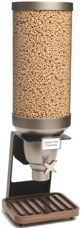 Rosseto EZ Serv 1 Container Tabletop Dispenser with Walnut Tray, 3.5 Gallon Container, 9.75 x 10 x 29 inch
