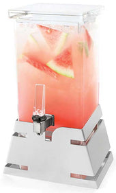 Rosseto Square Beverage Dispenser with Stainless Steel Pyramid Base, 1 Gallon
