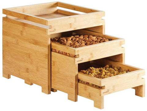 Rosseto Natura Bamboo Nesting Box 3 Piece Stand