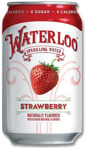 Waterloo Strawberry Sparkling Water, 12 Fluid Ounce - 12 count per pack -- 2 packs per case