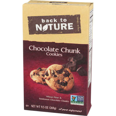 Back To Nature Chocolate Chunk Cookie, 9.5 Ounce -- 6 per case