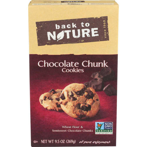 Back To Nature Chocolate Chunk Cookie, 9.5 Ounce -- 6 per case