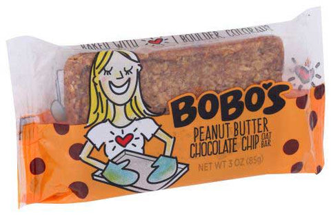 Bobos Peanut Butter Chocolate Chip Oat Bar, 3 Ounce -- 12 per case