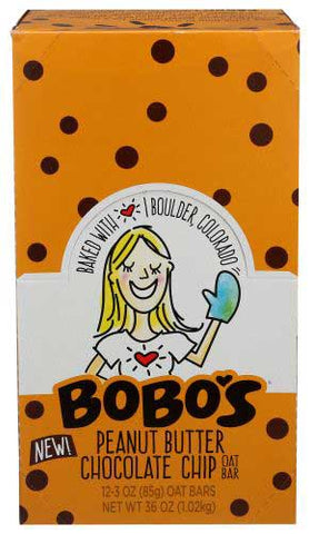 Bobos Peanut Butter Chocolate Chip Oat Bar, 3 Ounce -- 12 per case