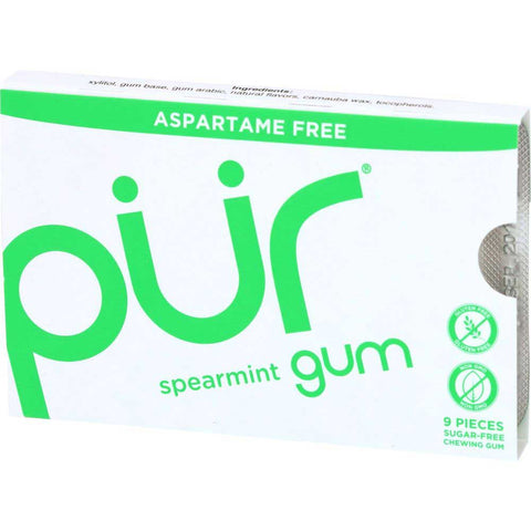 Pur Gum Spearmint Gum, 12.6 Gram -- 12 per case