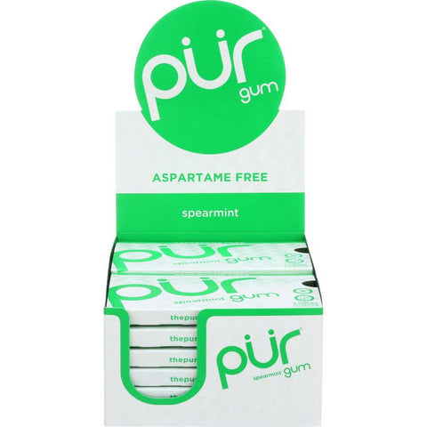 Pur Gum Spearmint Gum, 12.6 Gram -- 12 per case