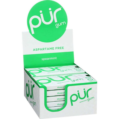 Pur Gum Spearmint Gum, 12.6 Gram -- 12 per case