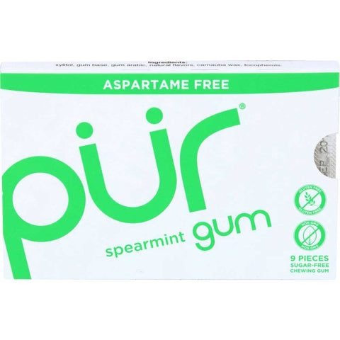 Pur Gum Spearmint Gum, 12.6 Gram -- 12 per case