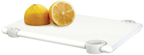 Winco Statik Board White Garnish Cutting Board with Hook, 6 x 10 x 1/2 inch -- 20 per case