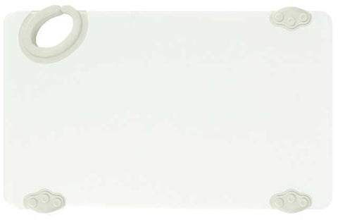 Winco Statik Board White Garnish Cutting Board with Hook, 6 x 10 x 1/2 inch -- 20 per case