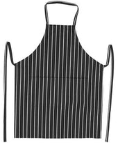 Winco Signature Chef Chalkstripe Bib Apron with Pockets, 33 1/2 x 27 inch -- 60 per case
