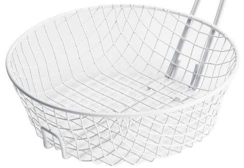 Winco White Plastic Non Stick Coating Coarse Mesh Breading Basket, 8 inch -- 36 per case