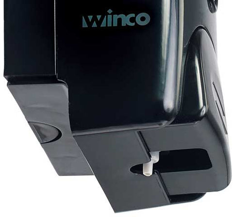 Winco Black Wall Mount Manual Bulk Soap Dispenser, 1 Liter -- 24 per case