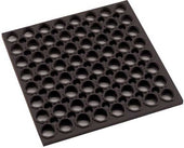Winco Black Straight Edges Rolled Rubber Floor Mat, 3 x 5 x 3/4 inch