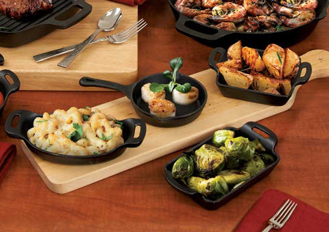 Winco FireIron Round Enamel Finish Mini Cast Iron Server, 14 Ounce -- 6 per case