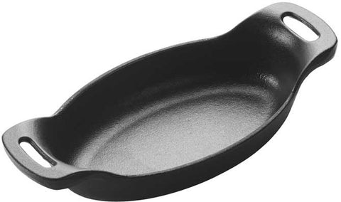 Winco FireIron Oval Enamel Finish Mini Cast Iron Server, 9 Ounce -- 6 per case
