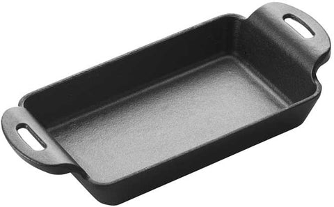 Winco FireIron Rectangular Enamel Finish Mini Cast Iron Server, 14 Ounce -- 6 per case