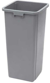 Winco Gray Tall Square Trash Can, 23 Gallon