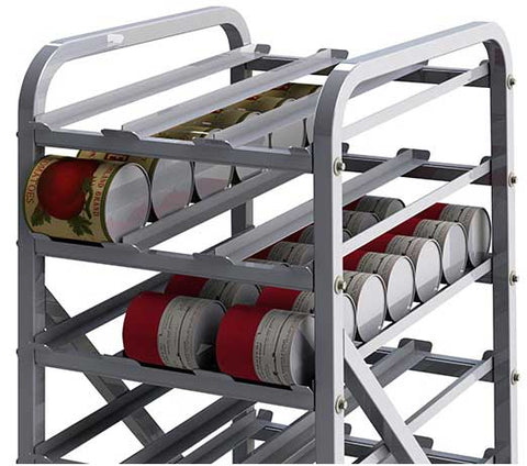 Winco Heavy Duty Aluminum Full Height 9 Tier Can Storage Rack, 26.375 x 34.75 x 82.125 inch