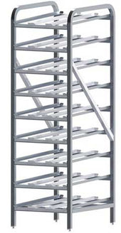 Winco Heavy Duty Aluminum Full Height 9 Tier Can Storage Rack, 26.375 x 34.75 x 82.125 inch