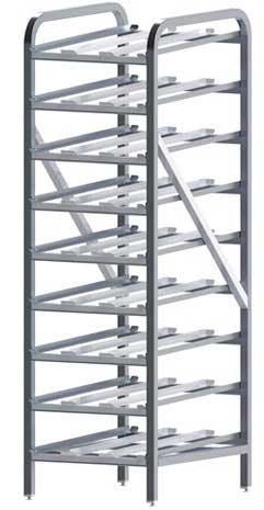 Winco Heavy Duty Aluminum Full Height 9 Tier Can Storage Rack, 26.375 x 34.75 x 82.125 inch