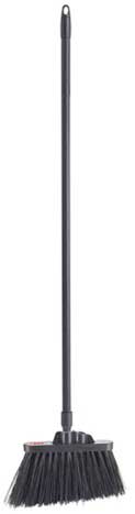 Winco Heavy Duty Unflagged Black Bristles Angle Broom with 48 inch Length Fiberglass Handle -- 12 set per case