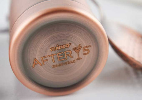Winco After5 18/8 Stainless Steel Antique Copper Finish Bar Shaker Cup, 20 Ounce -- 48 per case