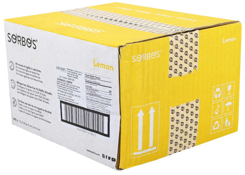 Sorbos Edible Lemon Straw, 19 Centimeter -- 200 per case