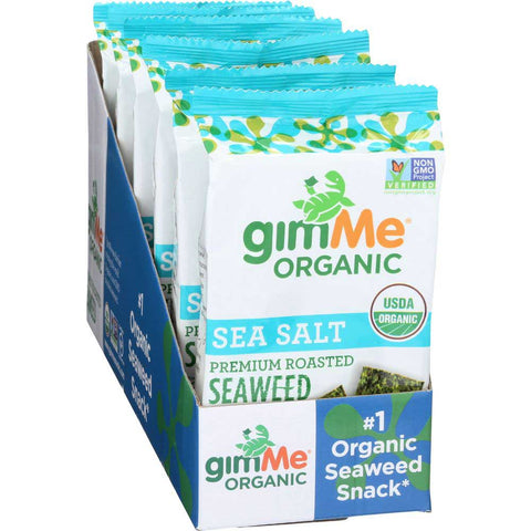 Gimme Organic Sea Salt Roasted Seaweed Snacks, 0.17 Ounce -- 12 per case.