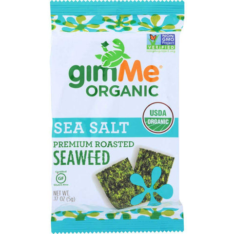 Gimme Organic Sea Salt Roasted Seaweed Snacks, 0.17 Ounce -- 12 per case.