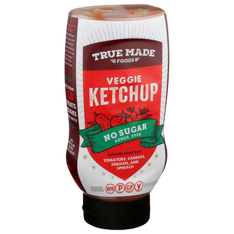 True Made Foods No Sugar Vegetable Ketchup, 17 Ounce Squeeze Bottle -- 6 per case