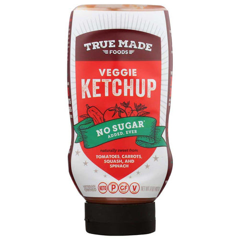 True Made Foods No Sugar Vegetable Ketchup, 17 Ounce Squeeze Bottle -- 6 per case