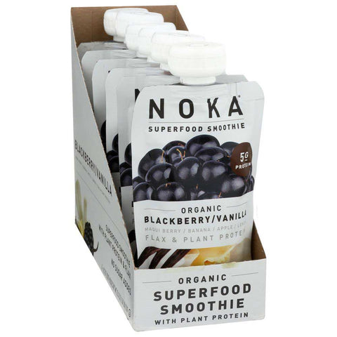 Noka Organic Blackberry Vanilla Superfood Smoothie, 4.22 Ounce -- 6 per case