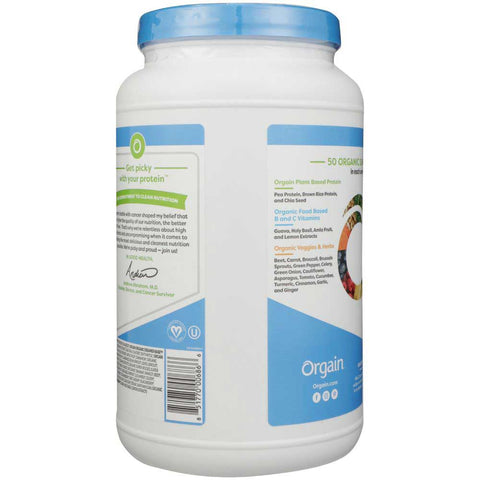 Orgain Organic Creamy Chocolate Fudge Plant Based Protein and Superfoods Powder, 2.02 Pound