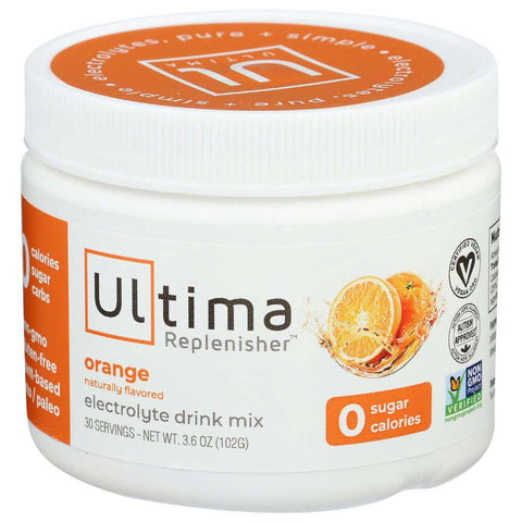 Ultima Replenisher Orange Electrolyte Powder Drink Mix, 3.6 Ounce Canister