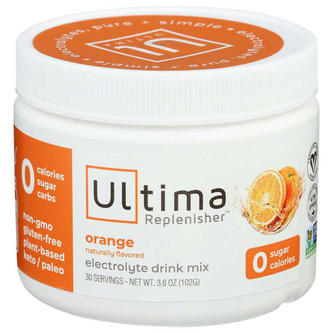 Ultima Replenisher Orange Electrolyte Powder Drink Mix, 3.6 Ounce Canister