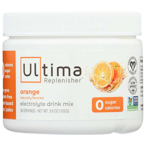 Ultima Replenisher Orange Electrolyte Powder Drink Mix, 3.6 Ounce Canister