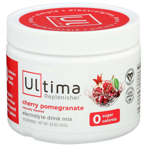Ultima Replenisher Cherry Pomegranate Electrolyte Powder Drink Mix, 3.6 Ounce Canister