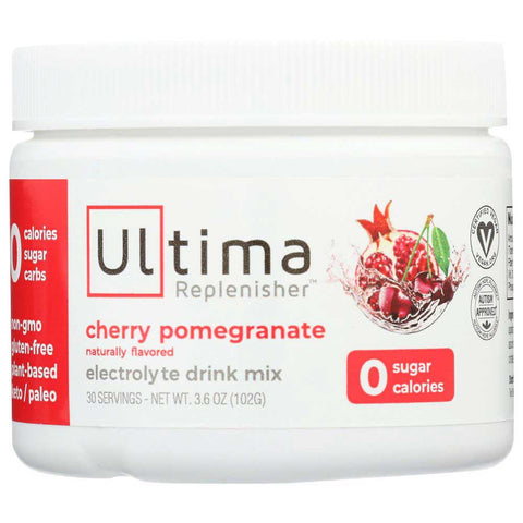 Ultima Replenisher Cherry Pomegranate Electrolyte Powder Drink Mix, 3.6 Ounce Canister